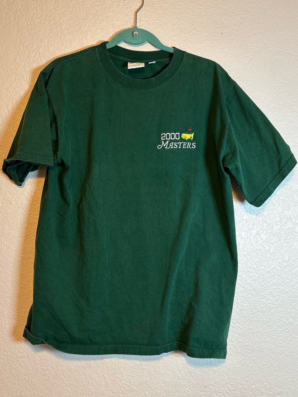 VTG Masters 2000 Golf Augusta Green Shirt Embroidered Medium MADE IN USA